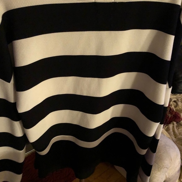 BAR III black & Ivory striped XX-Large long sleeve top layered look - Picture 9 of 16